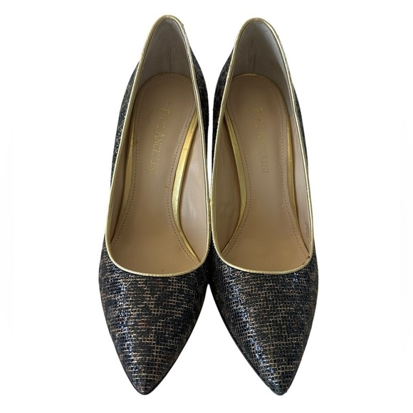 Enzo Angiolini Infinity Metallic Leopard Print Pointed Toe Heels - Picture 2 of 12